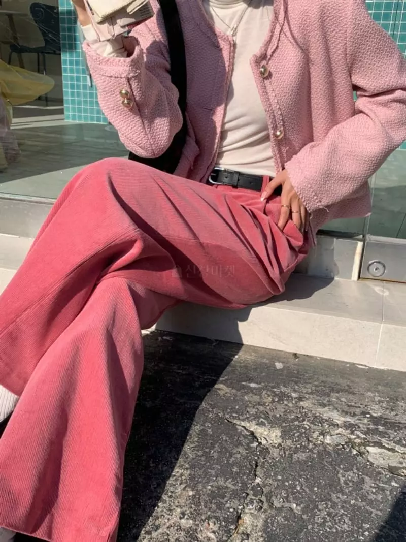 As Thought - Korean Women Fashion - #womensfashion - Color Corduroy Pants - 3
