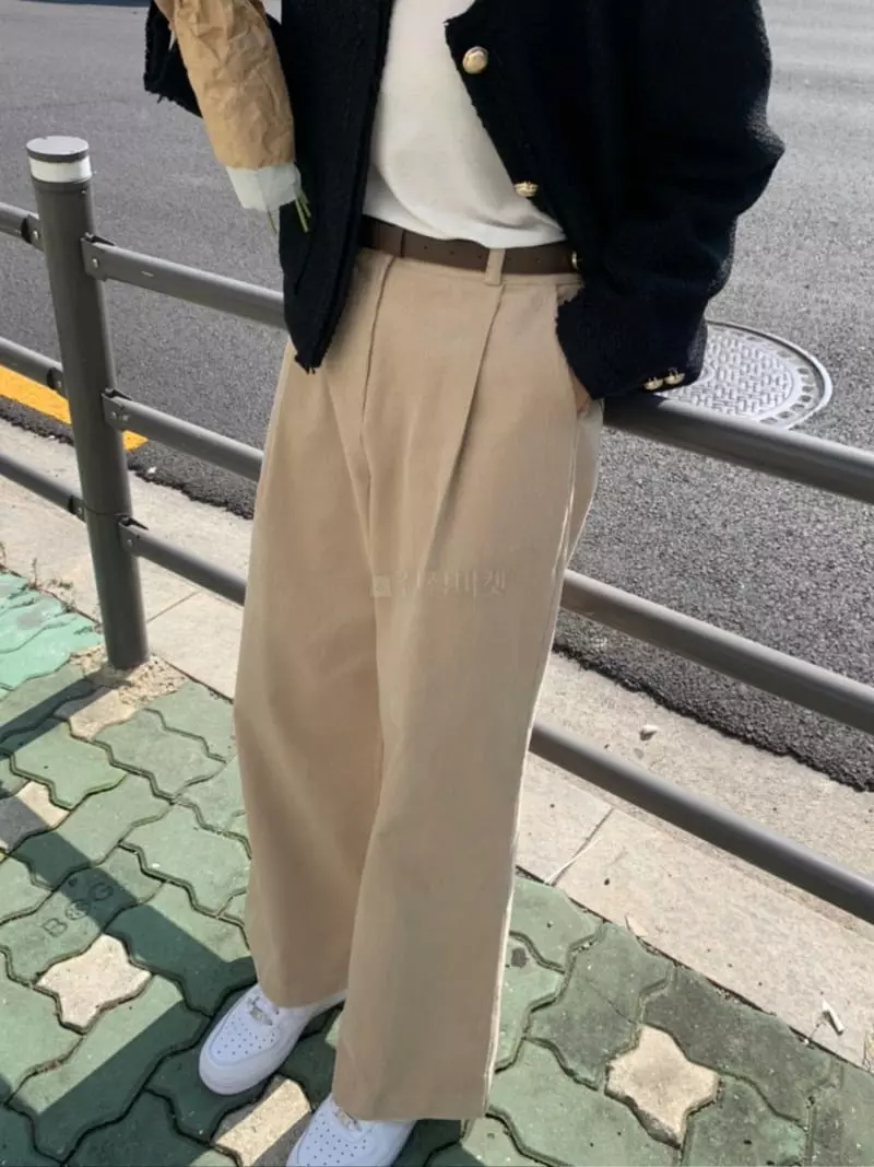 As Thought - Korean Women Fashion - #womensfashion - Color Corduroy Pants - 7