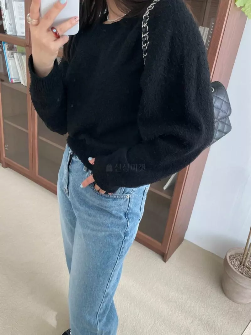 As Thought - Korean Women Fashion - #womensfashion - Wings Round Knit Tee - 6