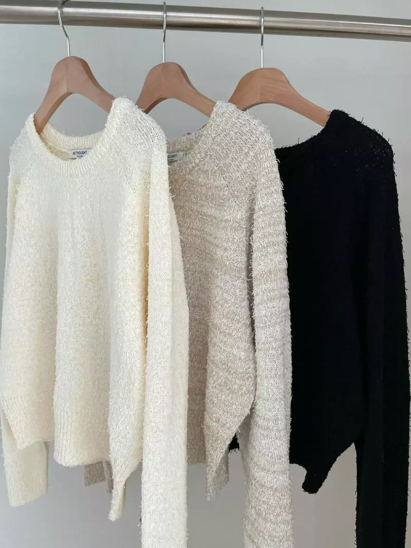 As Thought - Korean Women Fashion - #womensfashion - Wings Round Knit Tee - 8