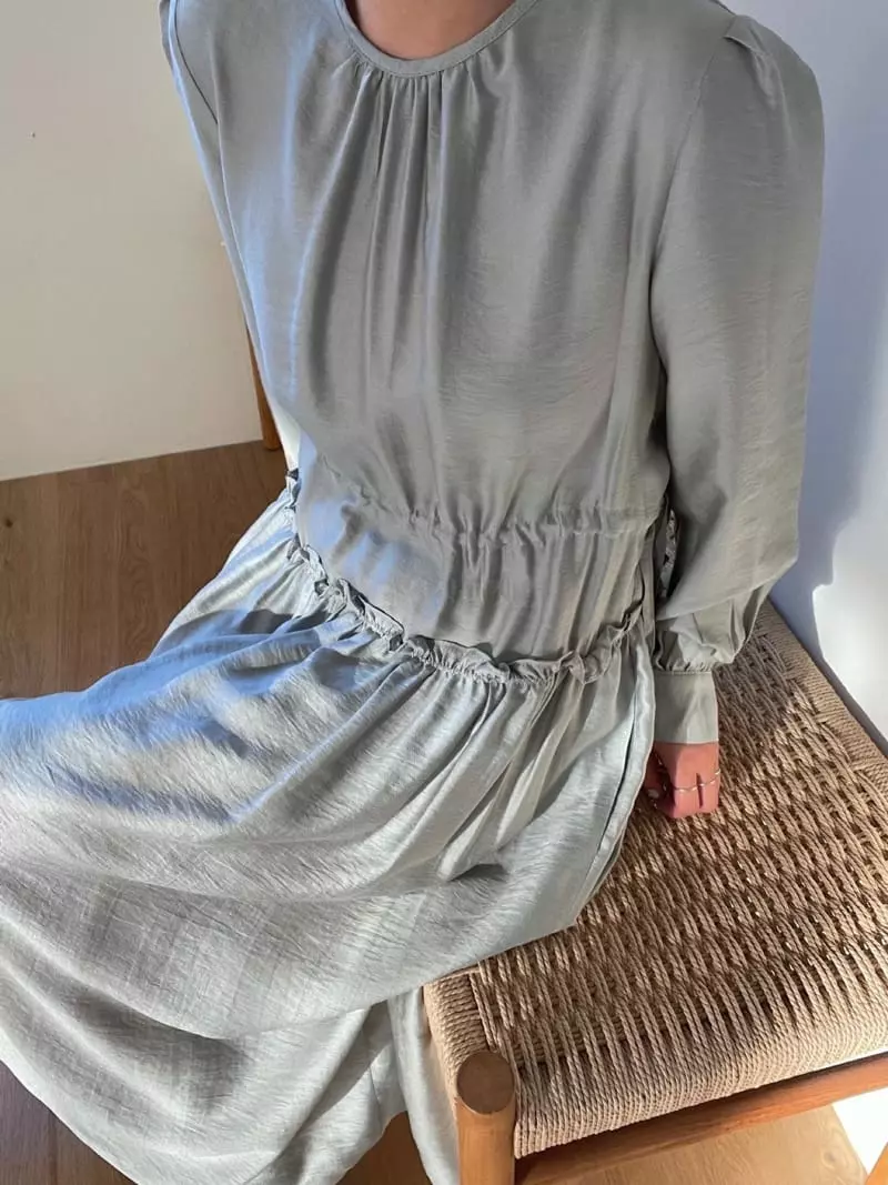 As Thought - Korean Women Fashion - #momslook - Mood Shatin Long One-piece - 4