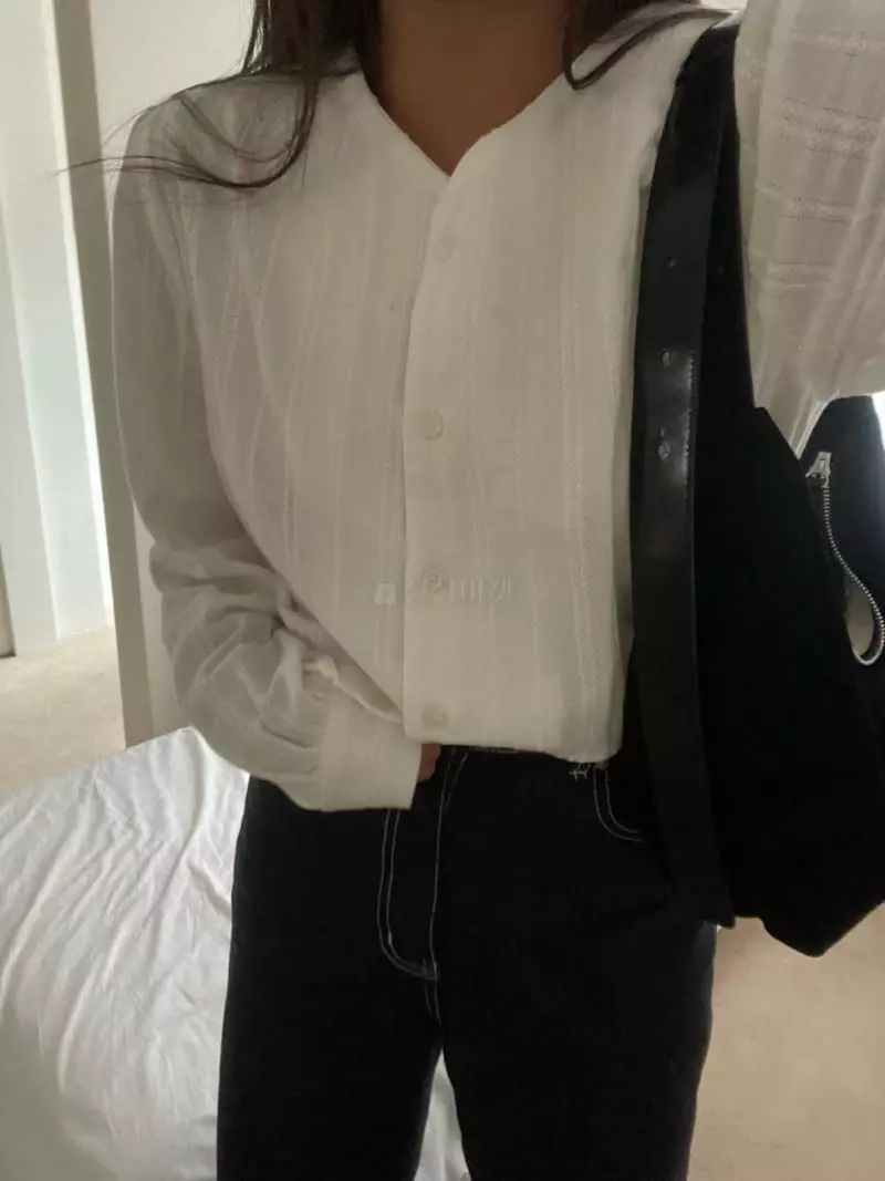 As Thought - Korean Women Fashion - #momslook - Rose Frill Blouse - 4
