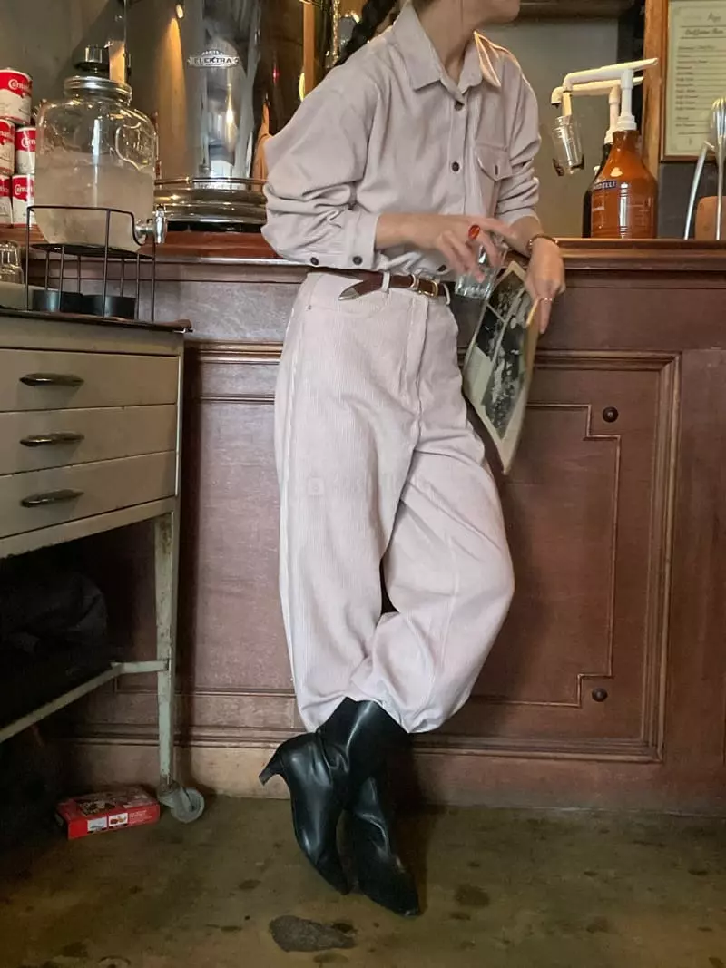 Atmosphere - Korean Women Fashion - #momslook - Pigment Rib Pants - 6