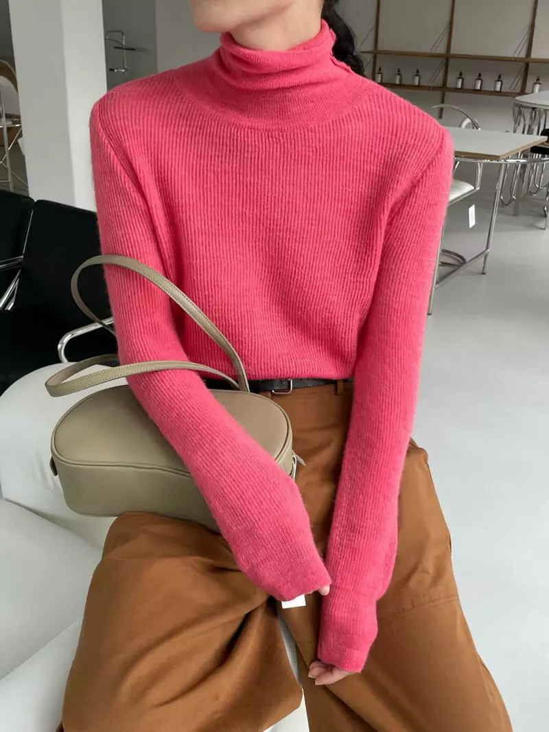 Atmosphere - Korean Women Fashion - #momslook - Baby Turtleneck Tee