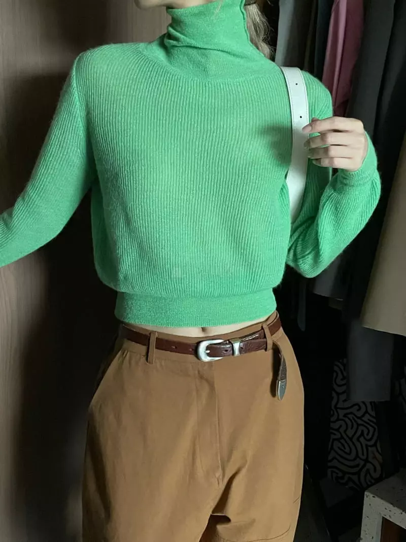 Atmosphere - Korean Women Fashion - #momslook - Baby Turtleneck Tee - 9