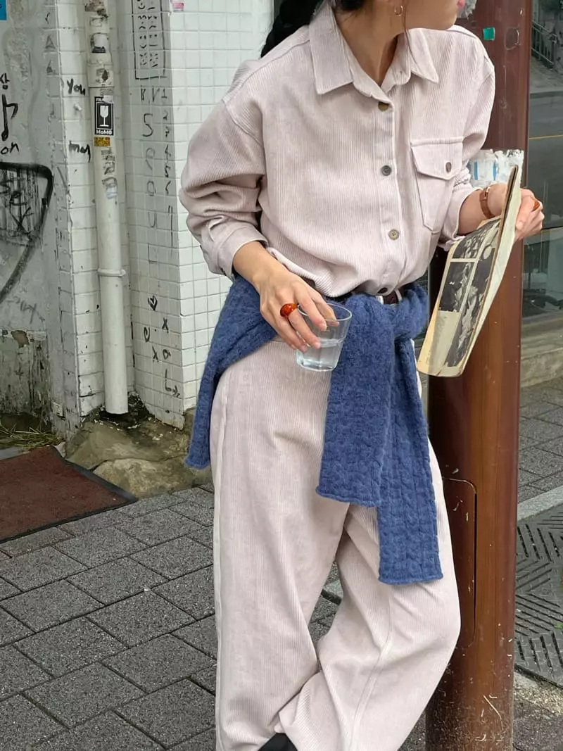 Atmosphere - Korean Women Fashion - #thatsdarling - Pigment Rib Shirt