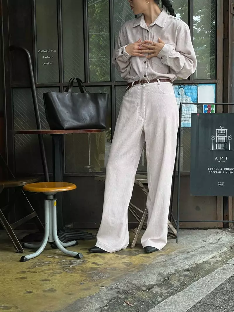 Atmosphere - Korean Women Fashion - #thelittlethings - Pigment Rib Pants - 3