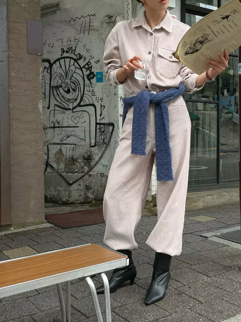 Atmosphere - Korean Women Fashion - #thelittlethings - Pigment Rib Shirt - 2