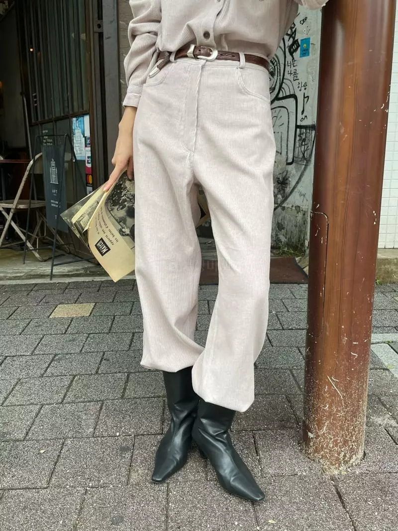 Atmosphere - Korean Women Fashion - #womensfashion - Pigment Rib Pants - 7