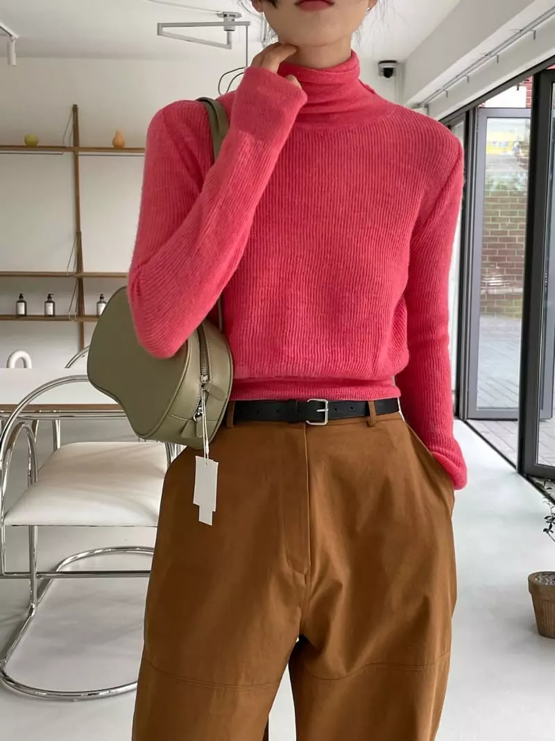 Atmosphere - Korean Women Fashion - #womensfashion - Baby Turtleneck Tee - 2