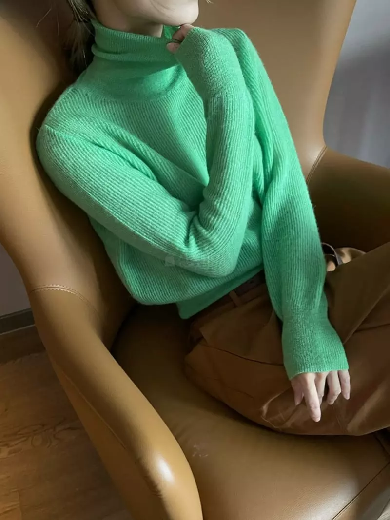 Atmosphere - Korean Women Fashion - #womensfashion - Baby Turtleneck Tee - 8