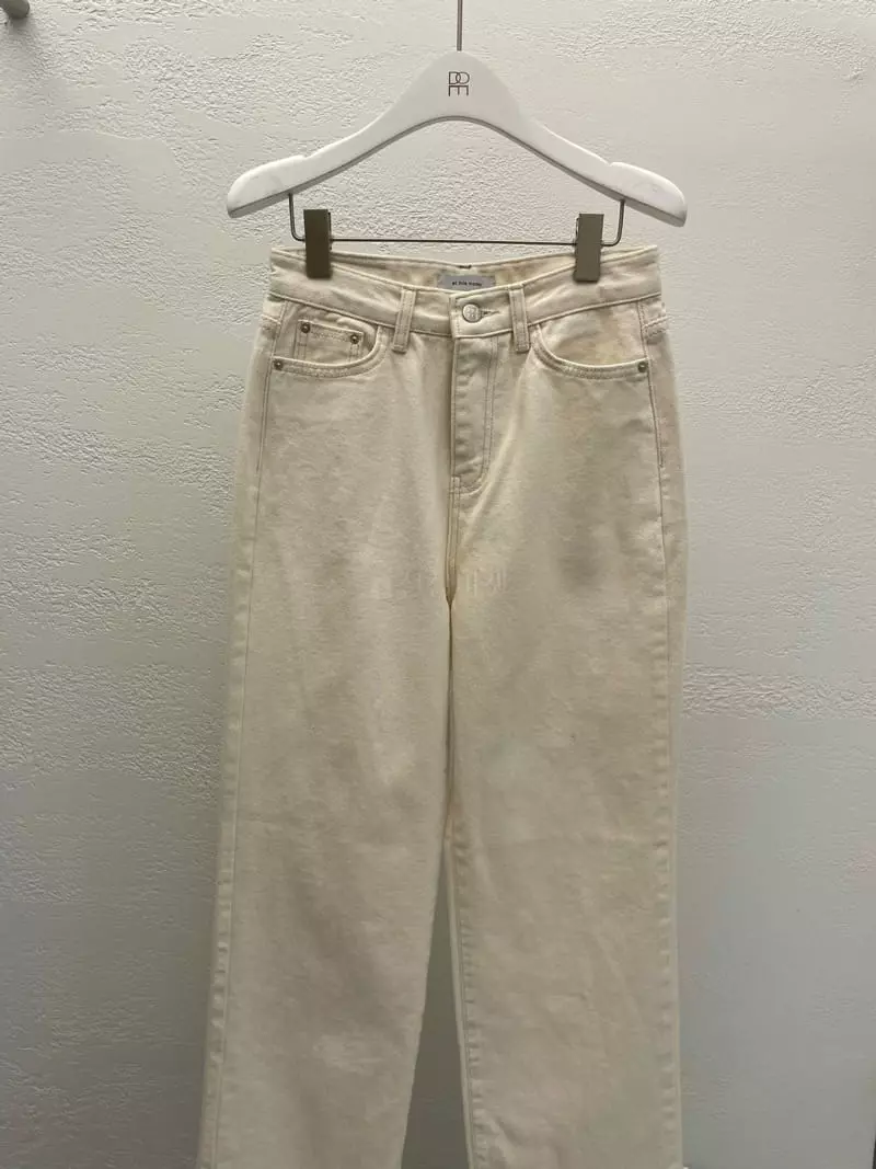 Atthismoment - Korean Women Fashion - #momslook - Cream Jeans - 11