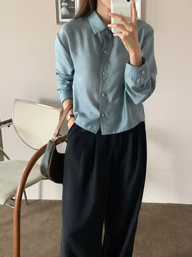 Atthismoment - Korean Women Fashion - #momslook - Crop Blouse - 5