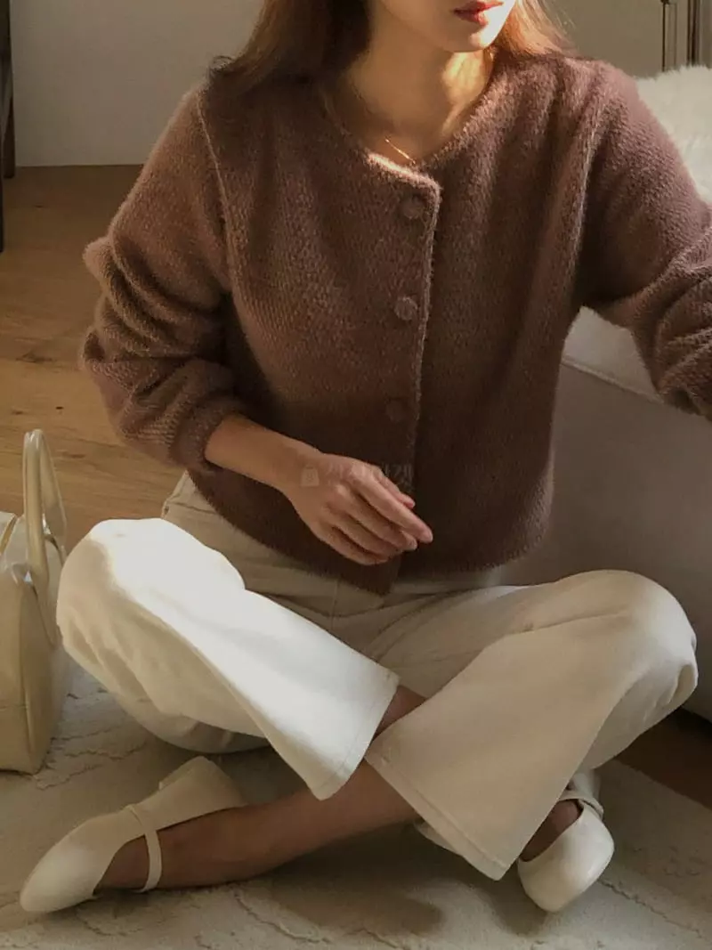 Atthismoment - Korean Women Fashion - #restrostyle - Forming Cardigan - 2