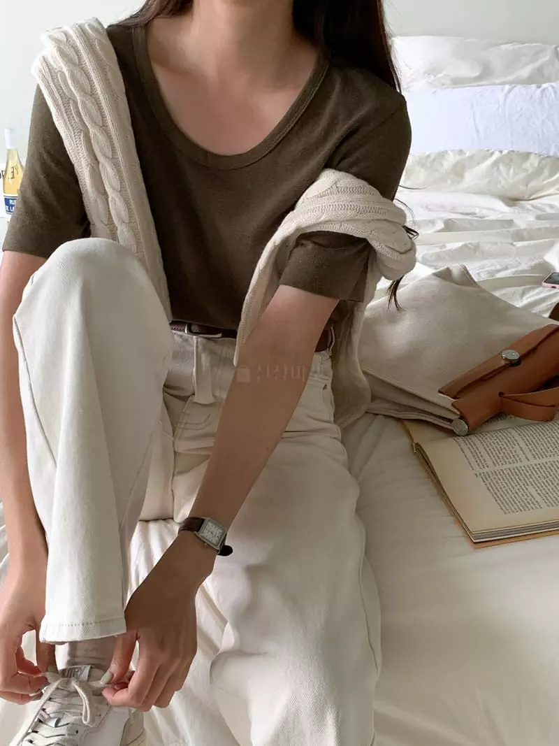 Atthismoment - Korean Women Fashion - #vintageinspired - Downey Tee - 3