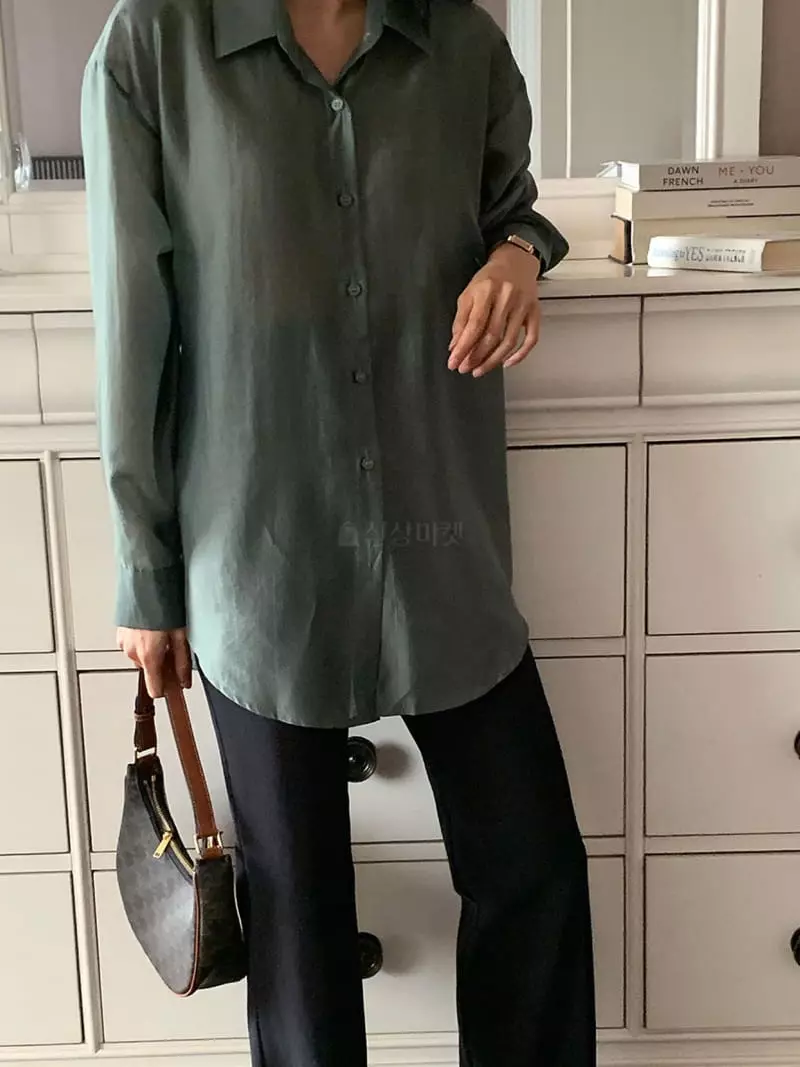 Atthismoment - Korean Women Fashion - #vintagekidsstyle - Back Slit Shirt - 5