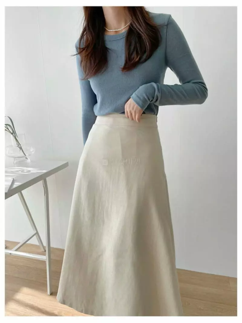 Atthismoment - Korean Women Fashion - #womensfashion - Cream Skirt - 7