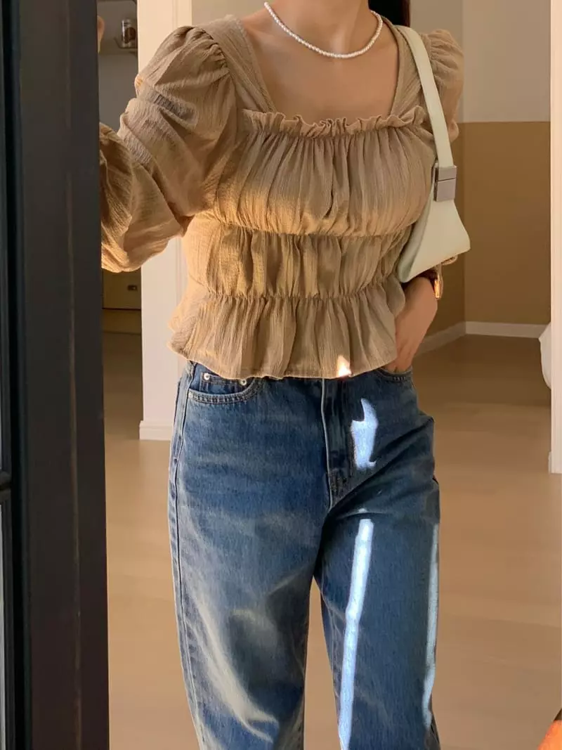 Atthismoment - Korean Women Fashion - #womensfashion - Yoggo Blouse