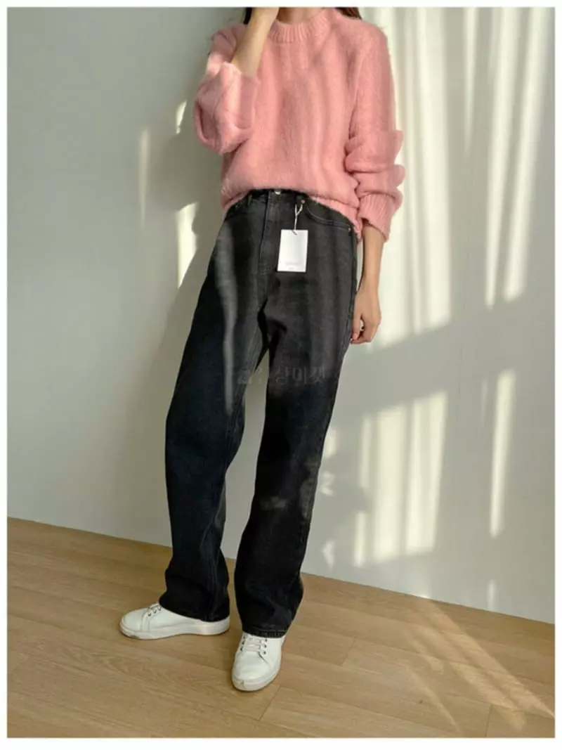 Atthismoment - Korean Women Fashion - #womensfashion - Fleece Black Jeans