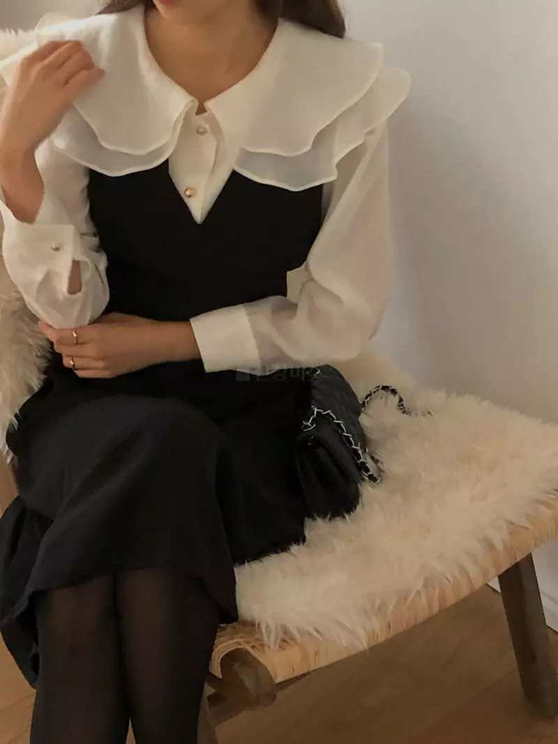 Atthismoment - Korean Women Fashion - #womensfashion - Two Collar Blouse - 6
