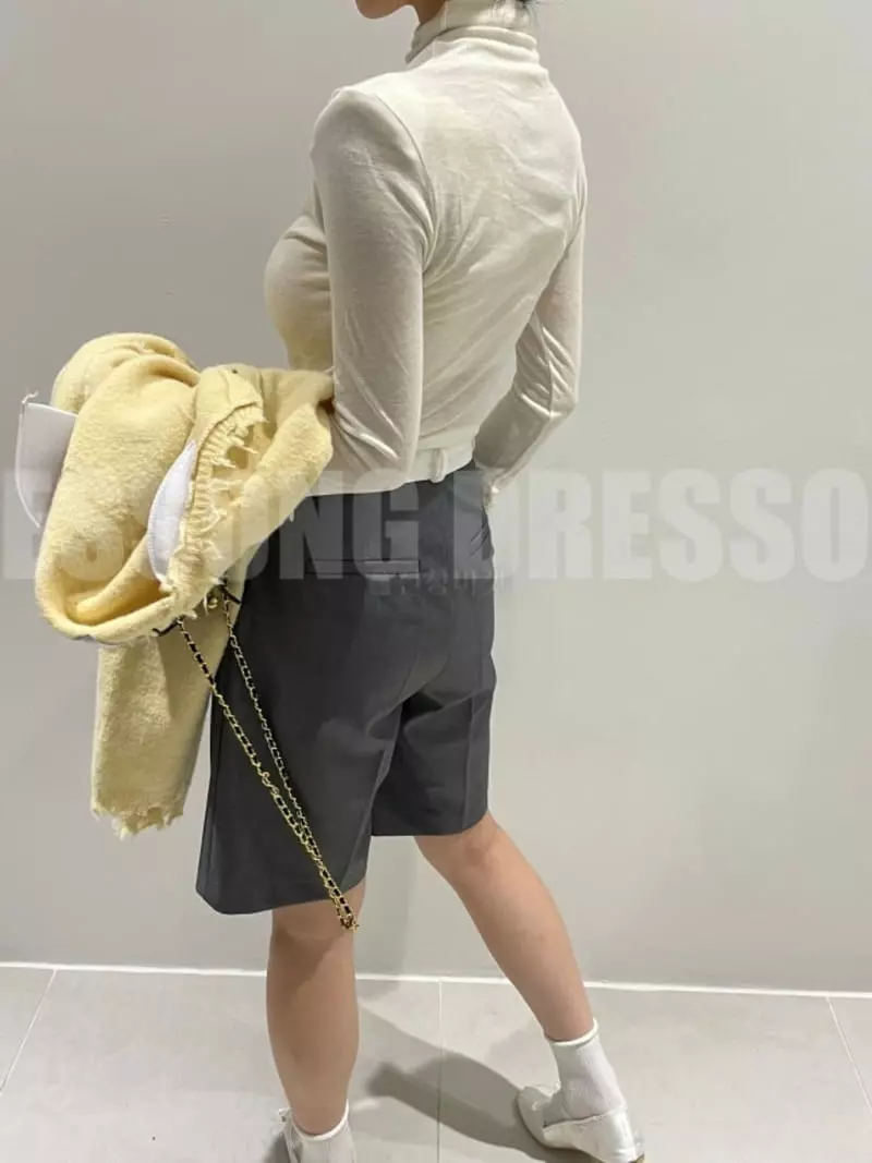 Auver_Fit - Korean Women Fashion - #momslook - Pad Turtleneck Tee - 9