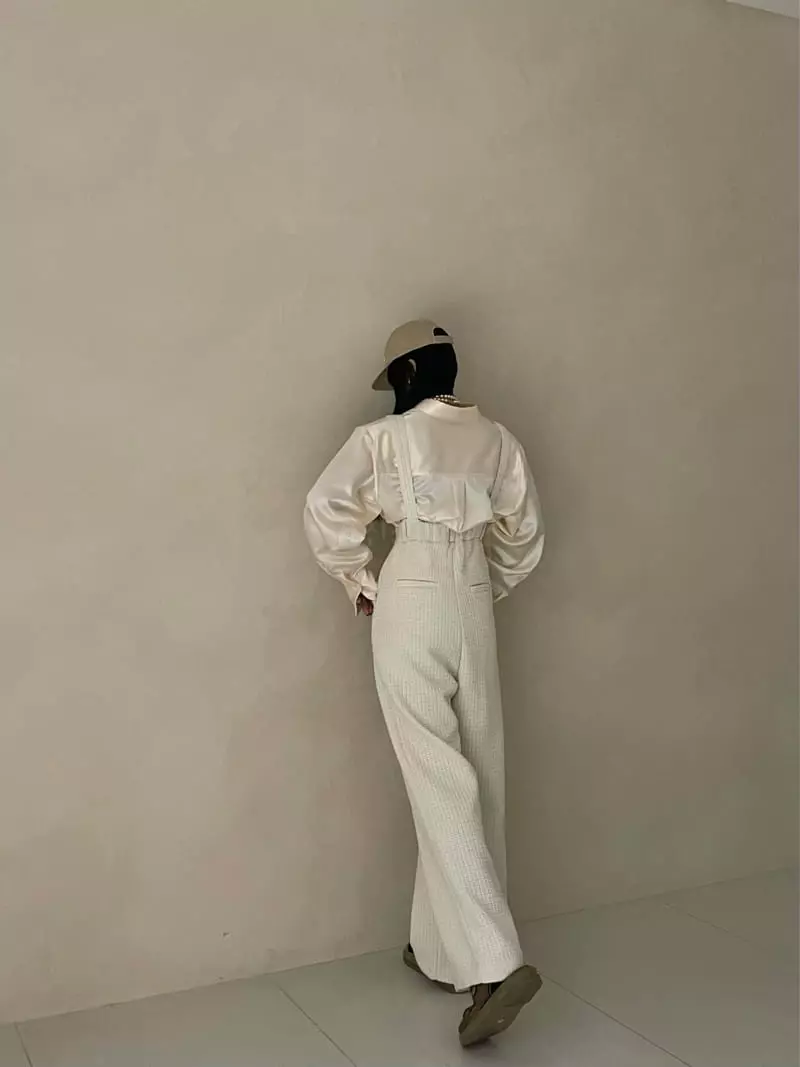 Auver_Fit - Korean Women Fashion - #momslook - Twid Dungarees Pants - 5