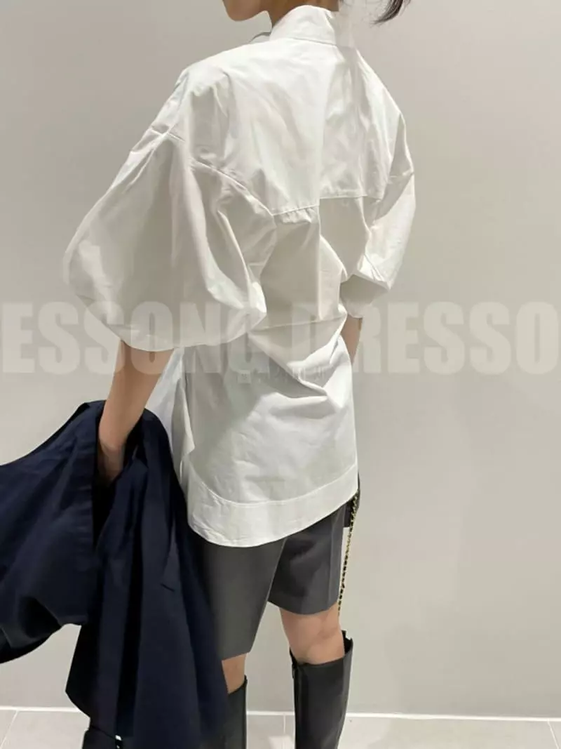 Auver_Fit - Korean Women Fashion - #momslook - Tulip Whole Shirt - 3