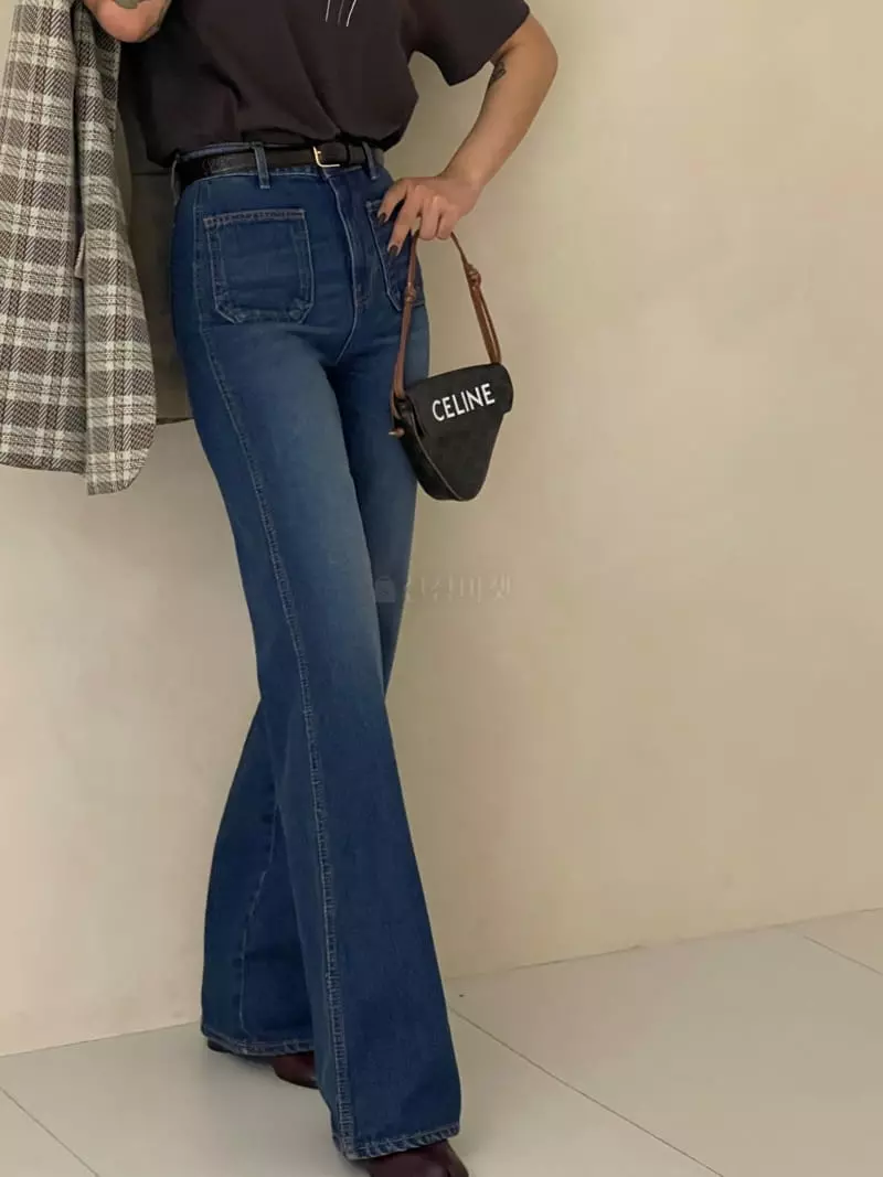Auver_Fit - Korean Women Fashion - #momslook - Twi Pocket Jeans - 2