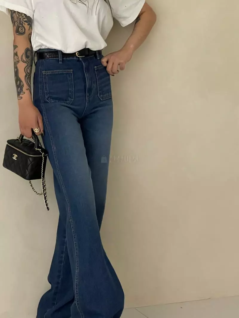 Auver_Fit - Korean Women Fashion - #womensfashion - Twi Pocket Jeans - 4
