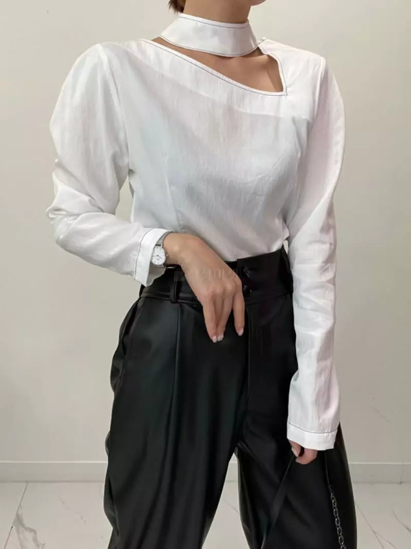 Auver_Fit - Korean Women Fashion - #momslook - Sand China Blouse