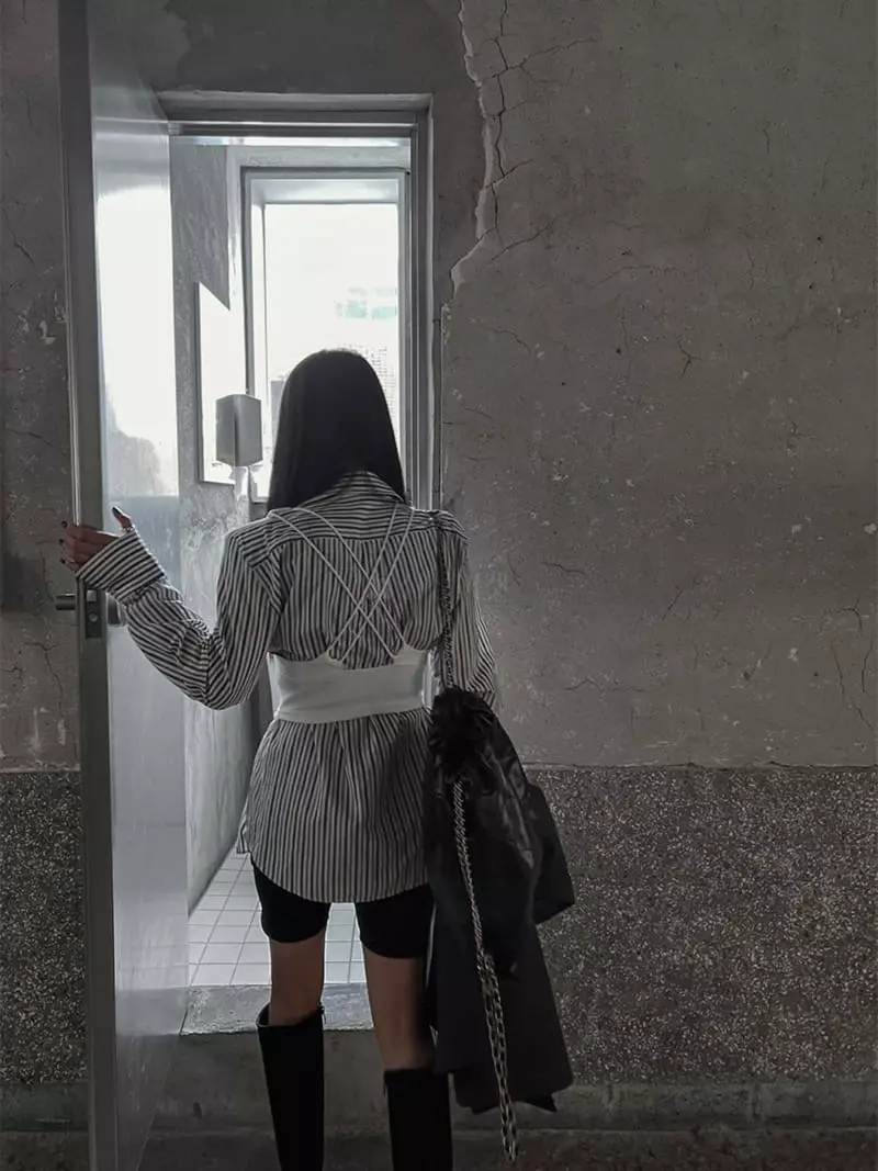 Auver_Fit - Korean Women Fashion - #momslook - Rib Crop Bustier - 9