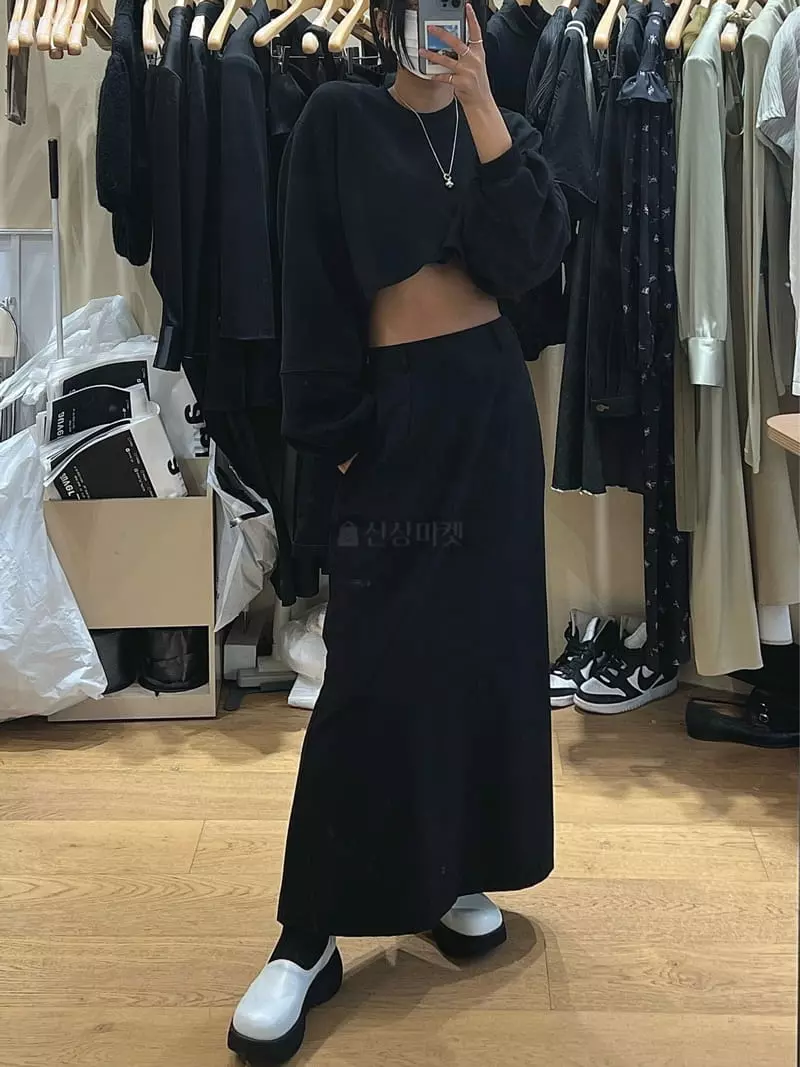 Auver_Fit - Korean Women Fashion - #restrostyle - Crop Cross Sweatshirt - 10