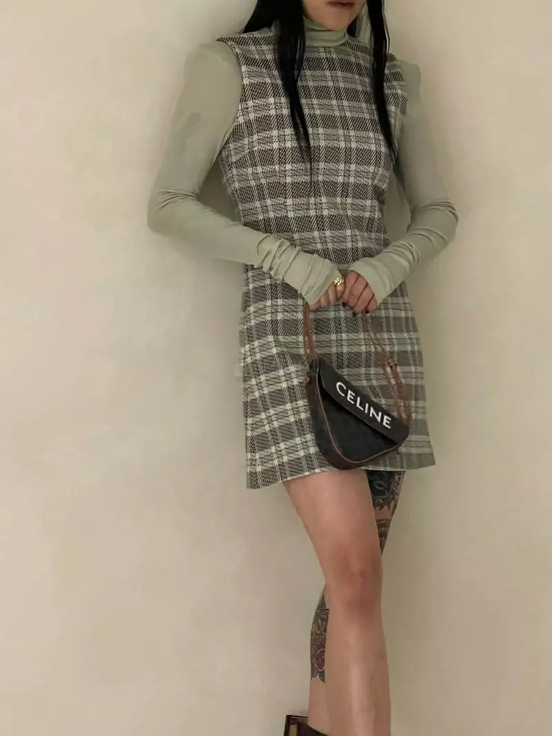 Auver_Fit - Korean Women Fashion - #shopsmall - Vintage Check One-piece - 6