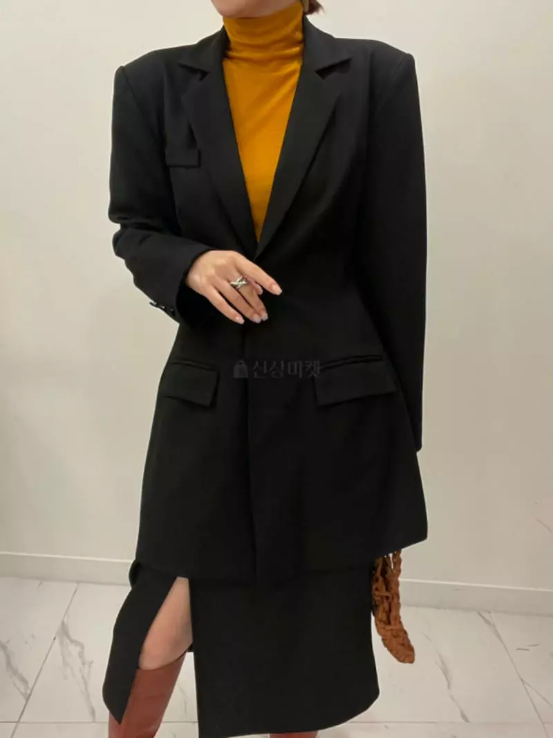 Auver_Fit - Korean Women Fashion - #momslook - Herringbone Snap Jacket - 4