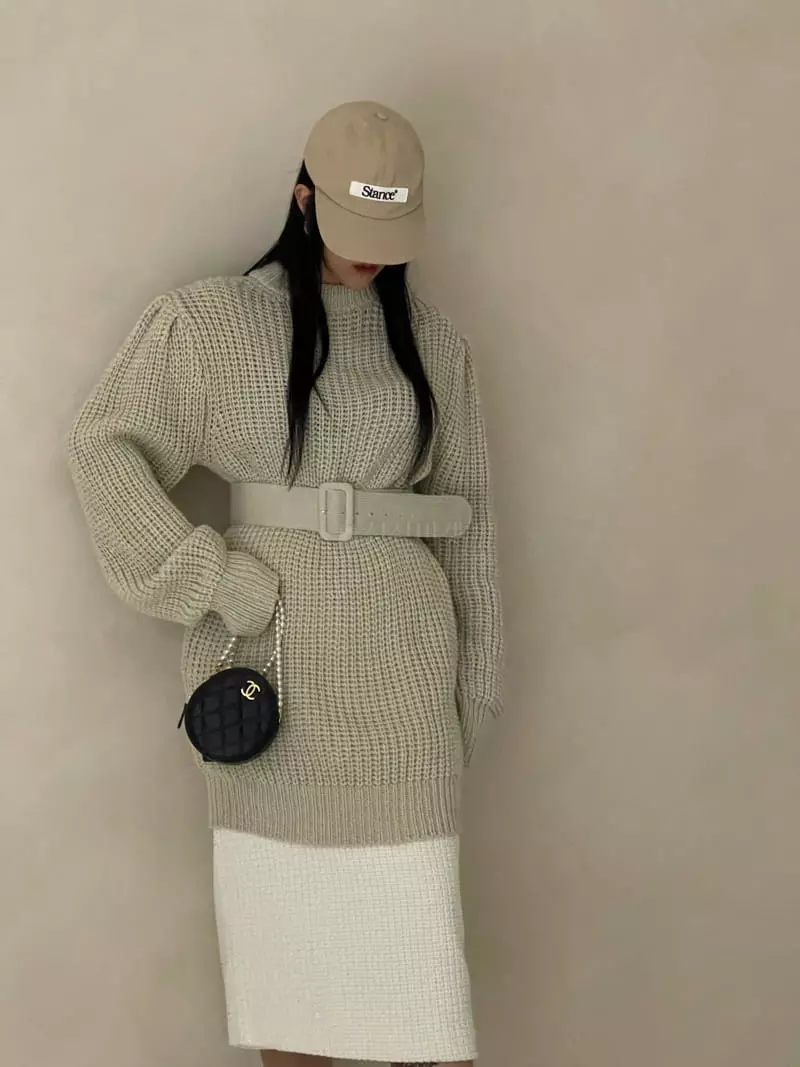 Auver_Fit - Korean Women Fashion - #womensfashion - Puff Belt One-piece - 8