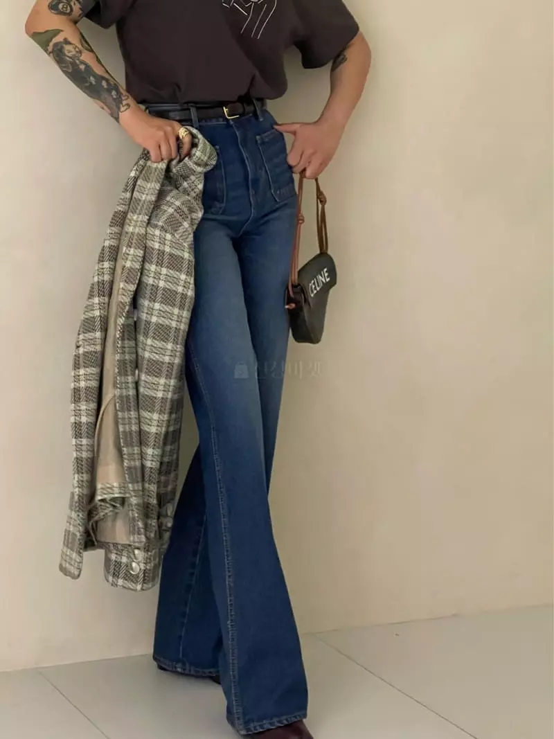 Auver_Fit - Korean Women Fashion - #womensfashion - Twi Pocket Jeans