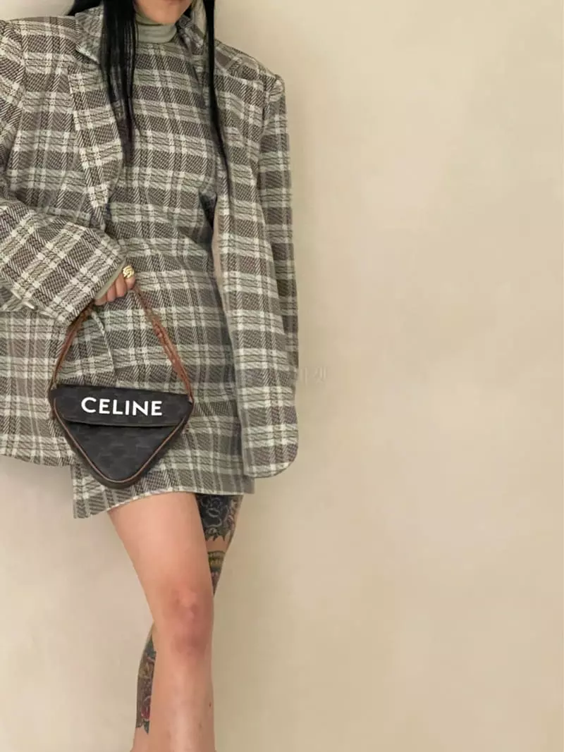Auver_Fit - Korean Women Fashion - #womensfashion - Vintage Check Jacket