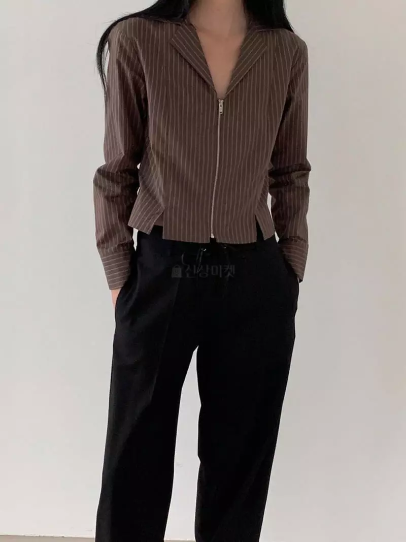 Avecnous - Korean Women Fashion - #thelittlethings - Alit Zip-up Shirt - 6