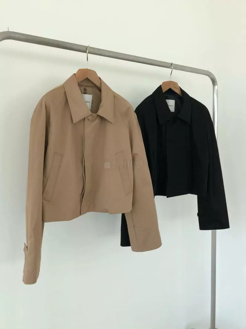 Avecnous - Korean Women Fashion - #vintageinspired - Crop Trench Jacket - 2