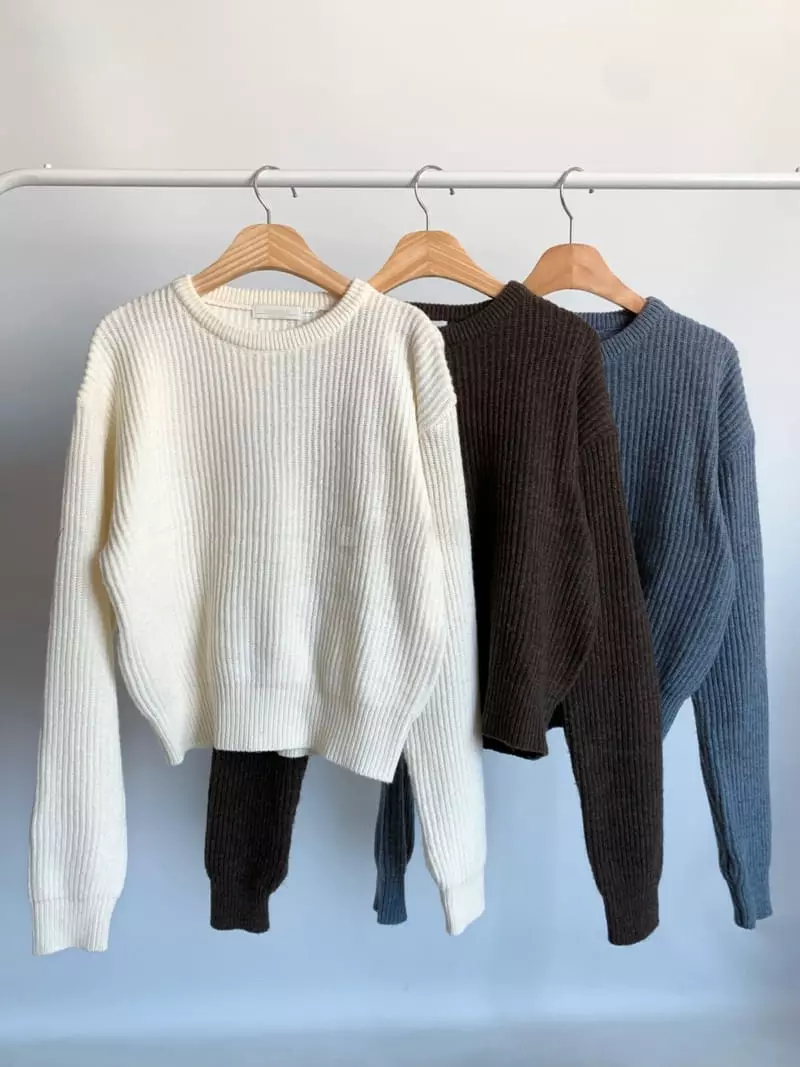 Awesome H - Korean Women Fashion - #momslook - Need You Crop Knit Tee - 8
