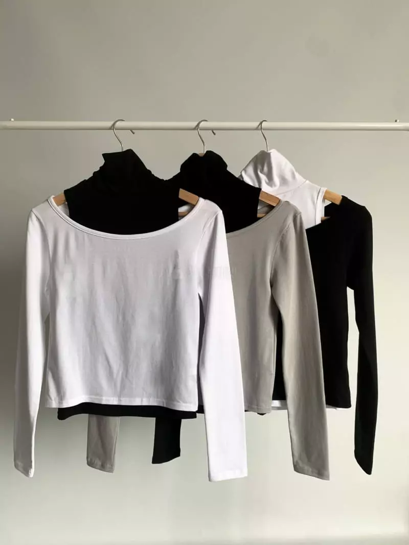 Awesome H - Korean Women Fashion - #momslook - Layered Tee - 5