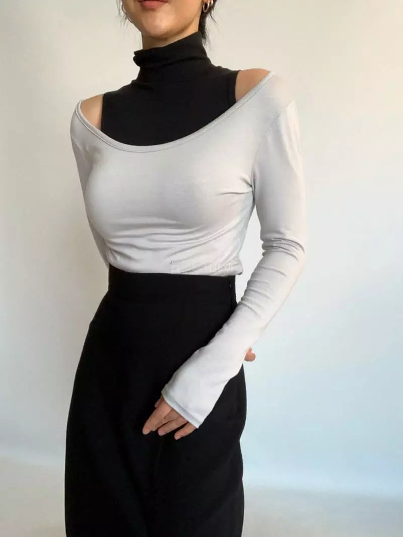 Awesome H - Korean Women Fashion - #momslook - Layered Tee - 7