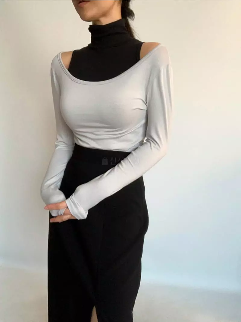 Awesome H - Korean Women Fashion - #momslook - Layered Tee - 8