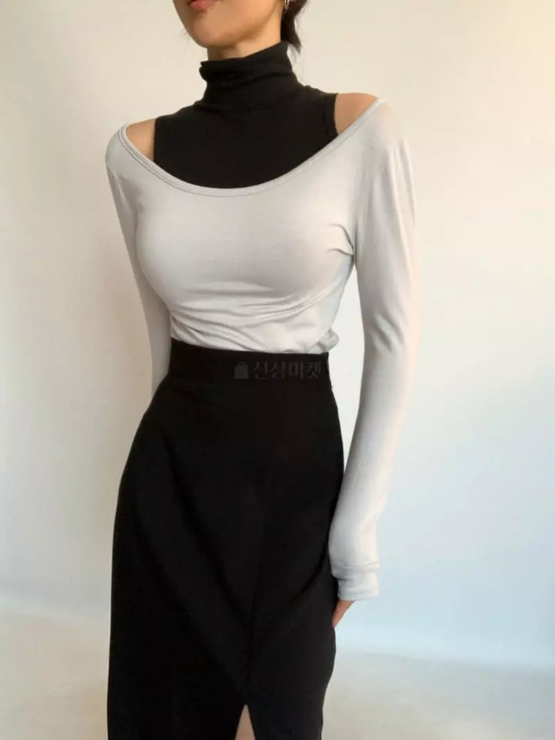Awesome H - Korean Women Fashion - #momslook - Layered Tee - 9