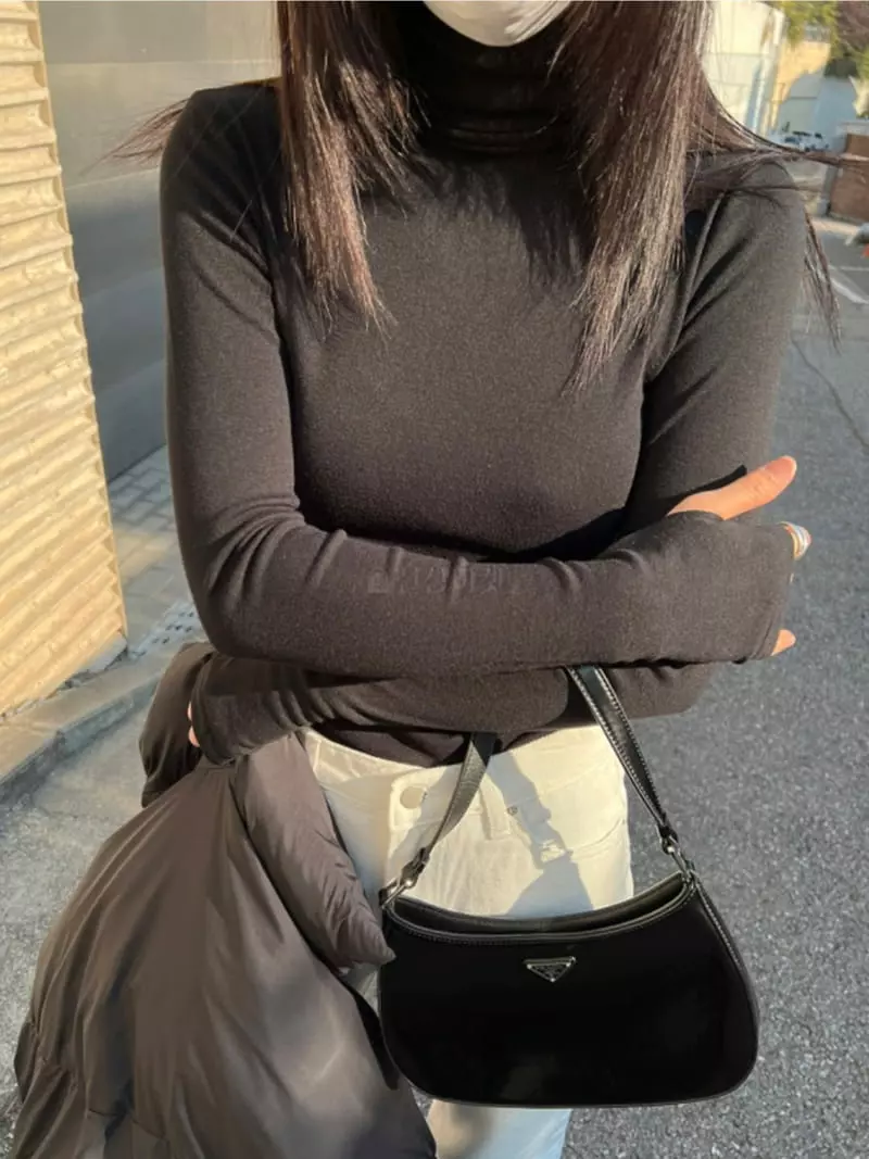 Awesome H - Korean Women Fashion - #womensfashion - Baby Warmer Turtleneck Tee - 4