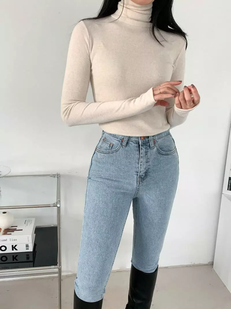 Awesome H - Korean Women Fashion - #momslook - Baby Warmer Turtleneck Tee - 6