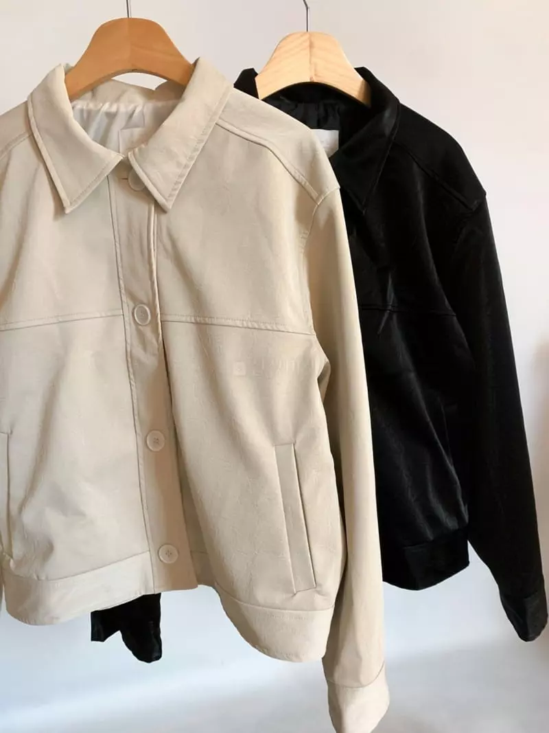 Awesome H - Korean Women Fashion - #momslook - Crack Leather Jacket - 10