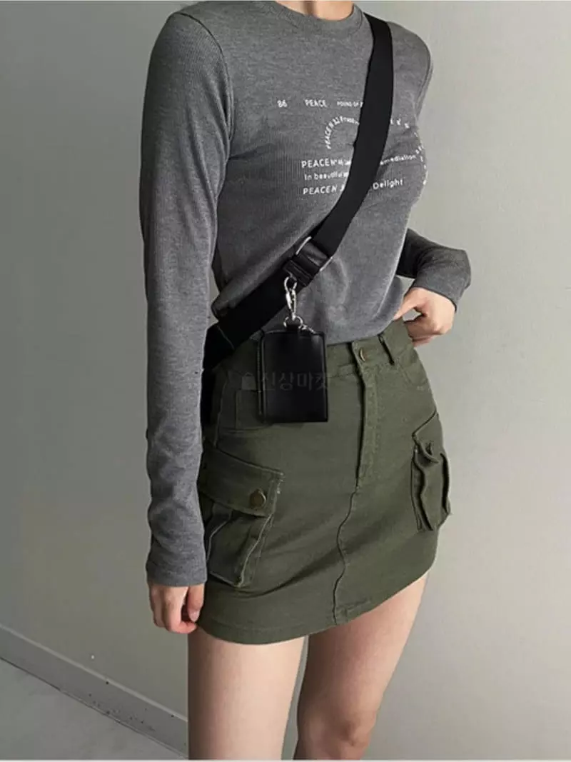 Awesome H - Korean Women Fashion - #momslook - Pound Rib Tee - 2
