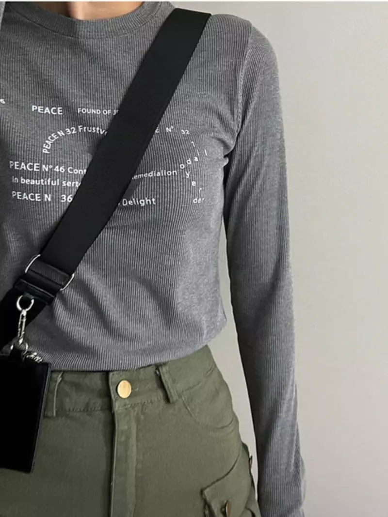 Awesome H - Korean Women Fashion - #womensfashion - Pound Rib Tee - 4