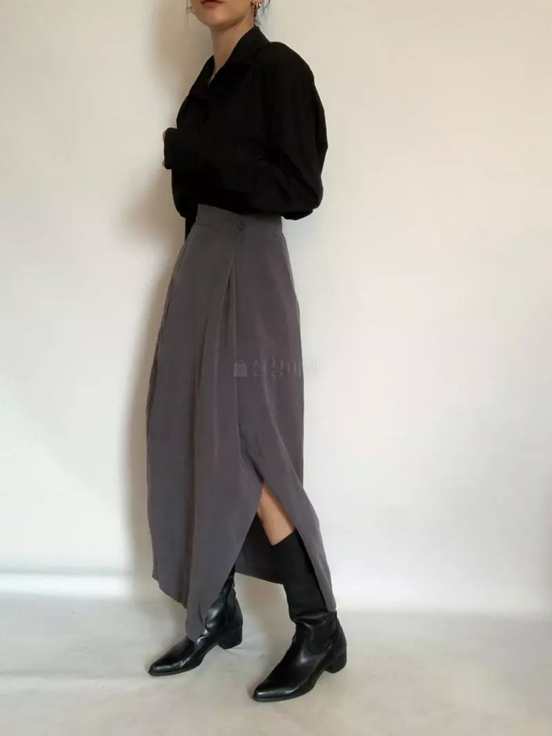 Awesome H - Korean Women Fashion - #momslook - Peach Button Skirt - 6